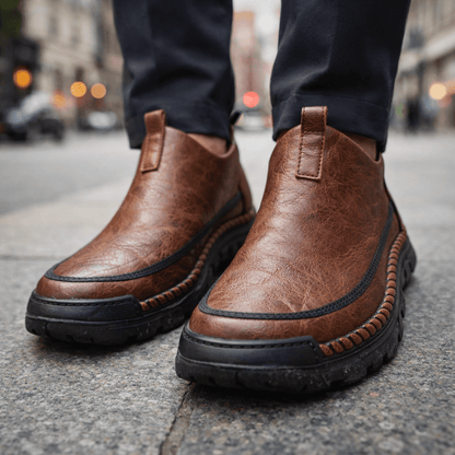 Handcrafted Leather Slip-On Boots