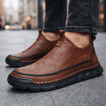 Handcrafted Leather Slip-On Boots