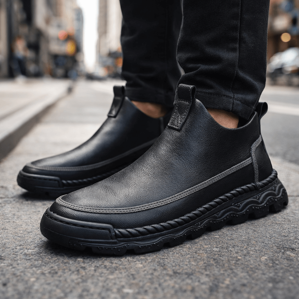 Handcrafted Leather Slip-On Boots