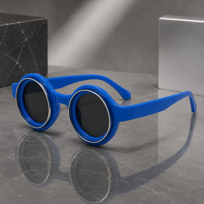 Cobalt Double-Ring Sunglasses