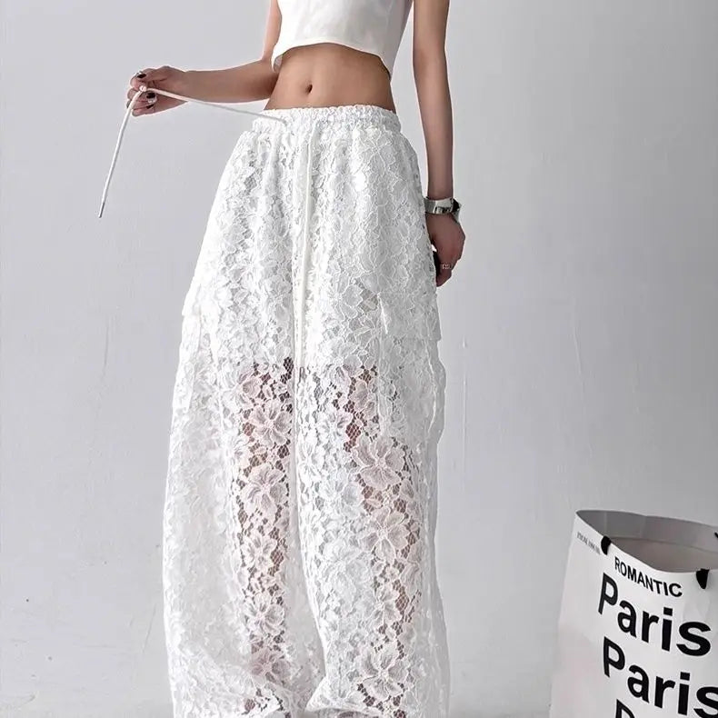 Vesper Sheer Lace Cargo Trouser