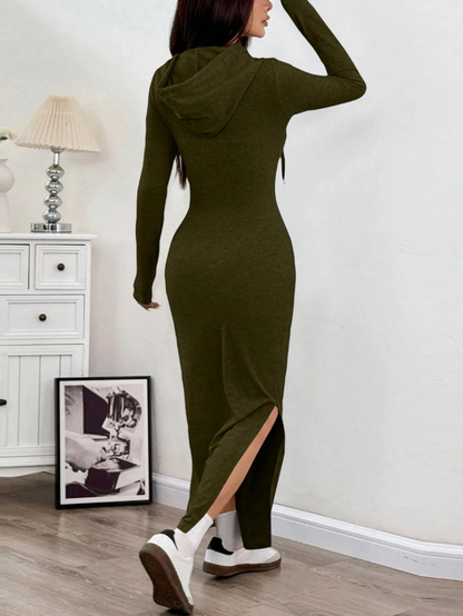 The Silhouette Hooded Maxi Dress