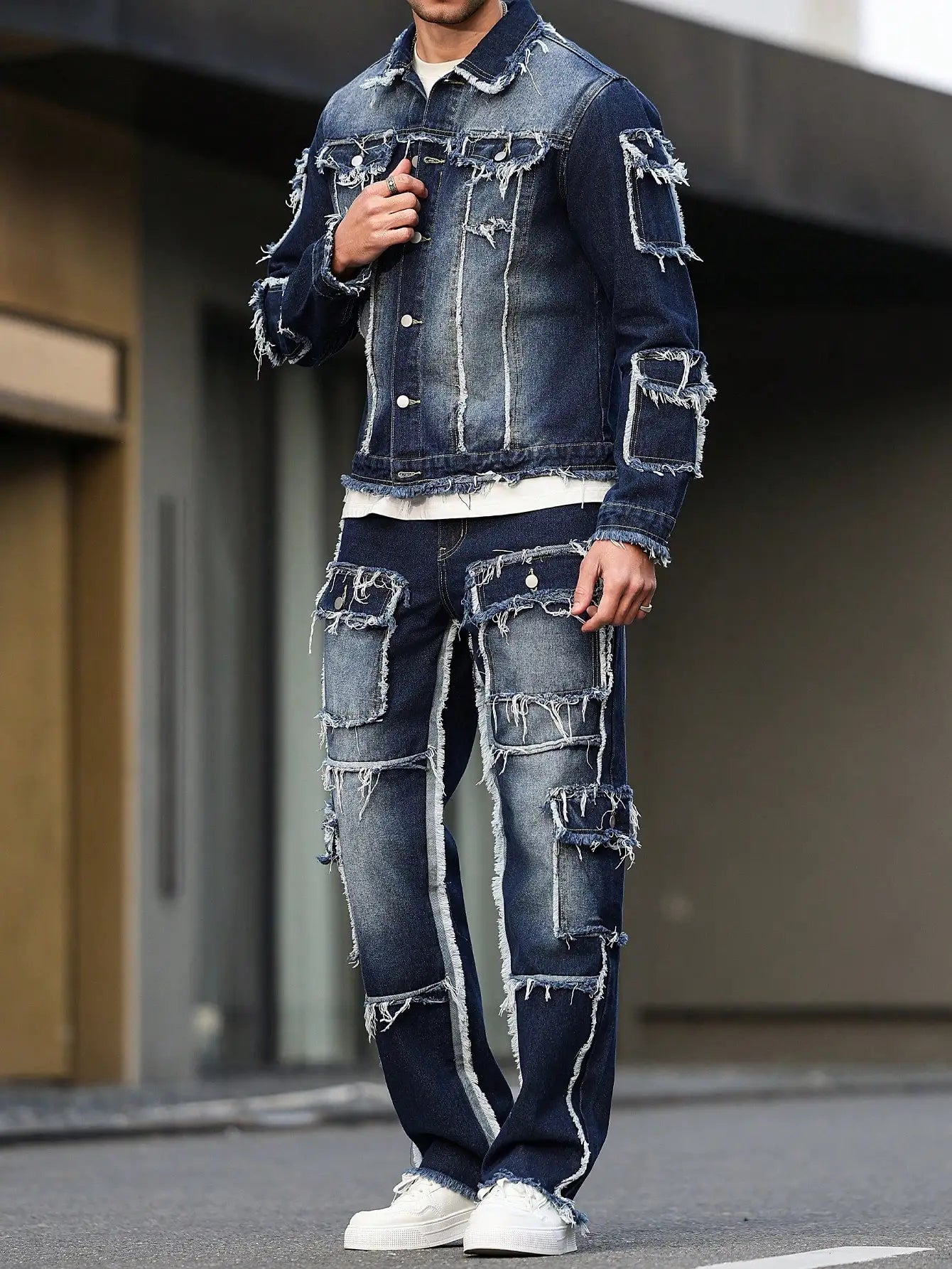Kellerman Distressed Denim Set