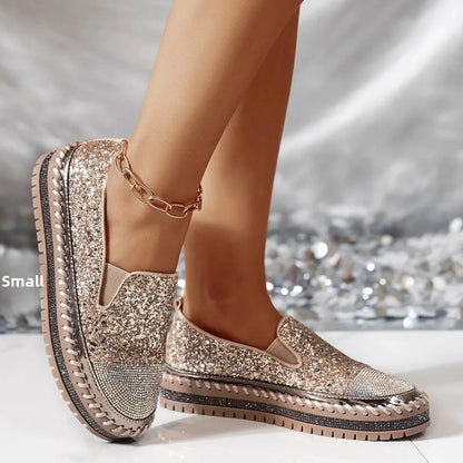 Ruby Sequin Crystal-Sole Statement Sneaker
