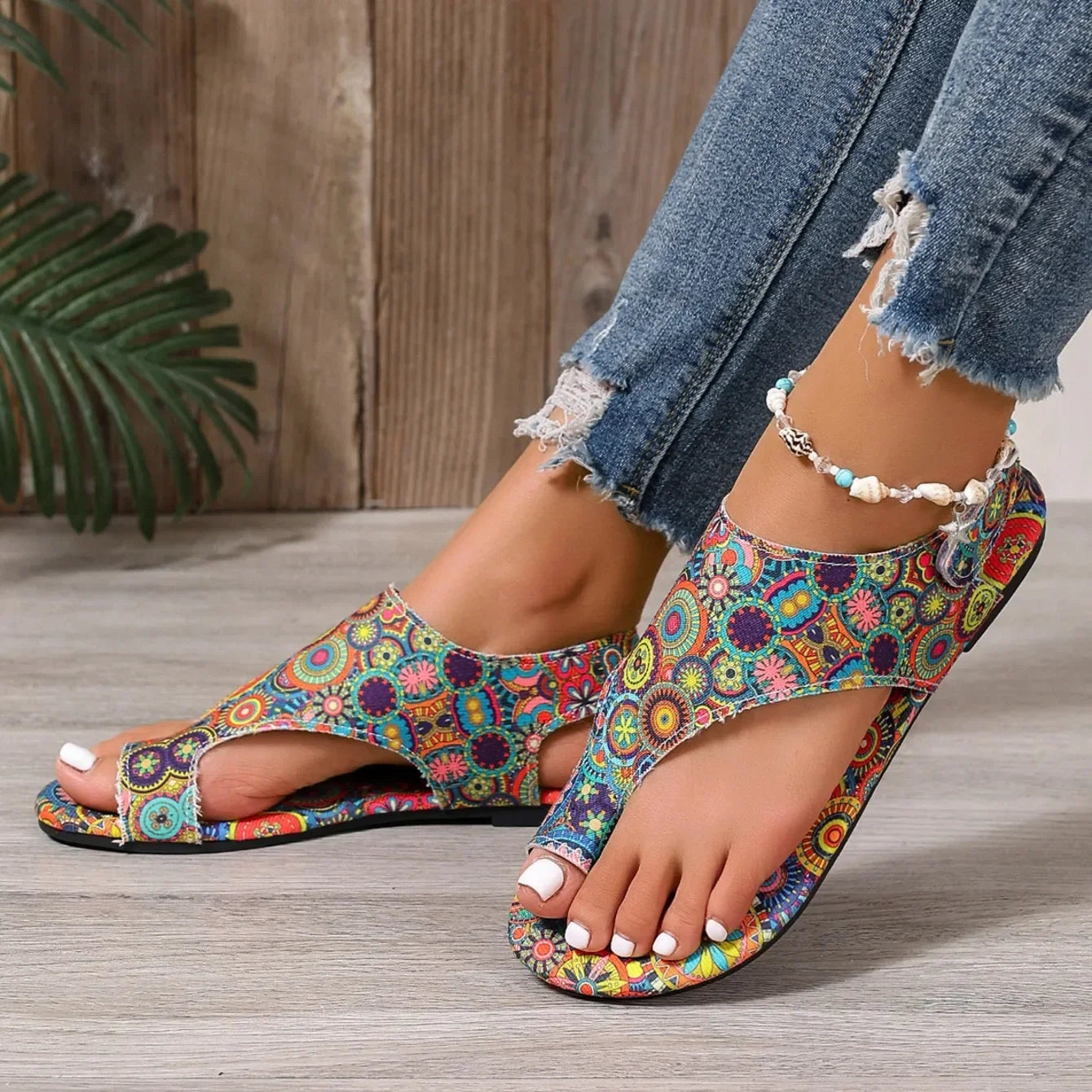 Jardin Persan Jewel-Toe Flats