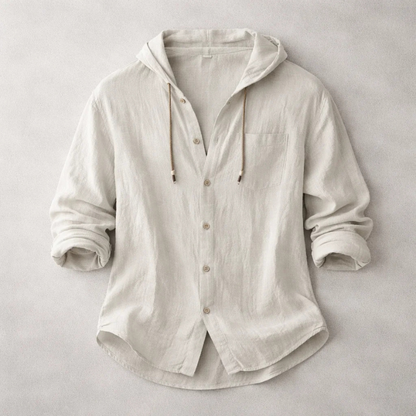Chemise Linen Hooded Shirt