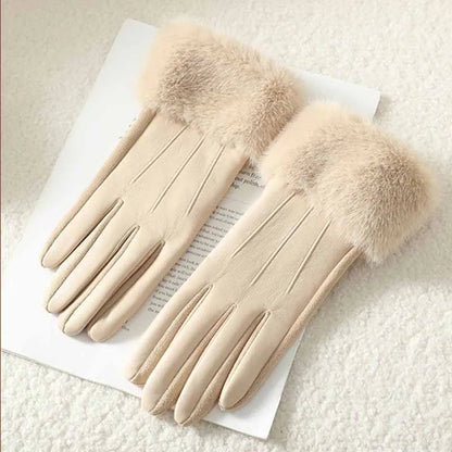 The Winterbourne Fur-Cuffed Leather Glove