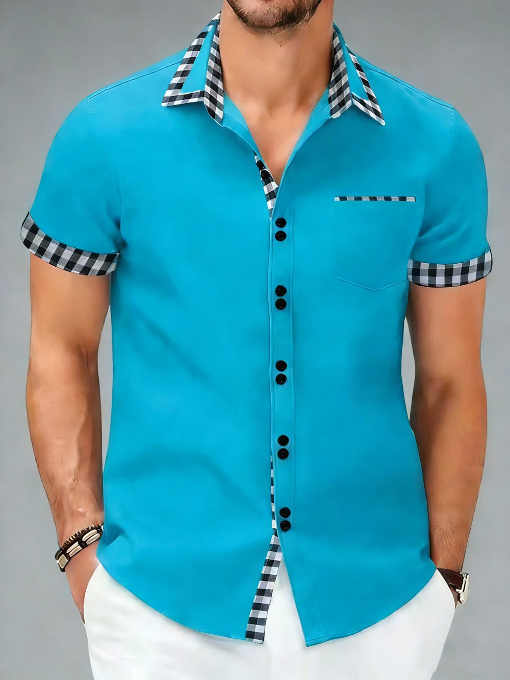 Aegean Contrast-Collar Shirt