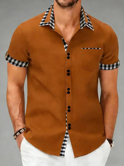 Aegean Contrast-Collar Shirt