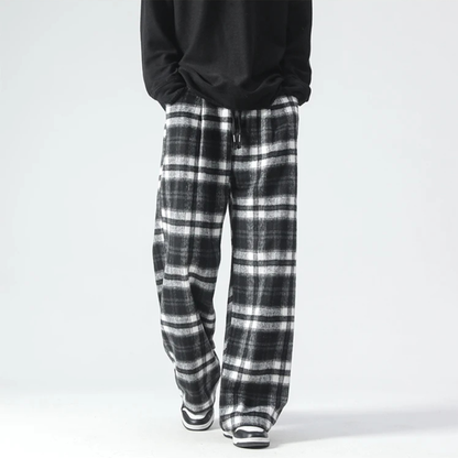Oversized Check Relaxed Pants