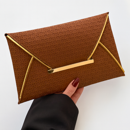 The Riviera Woven Envelope Clutch