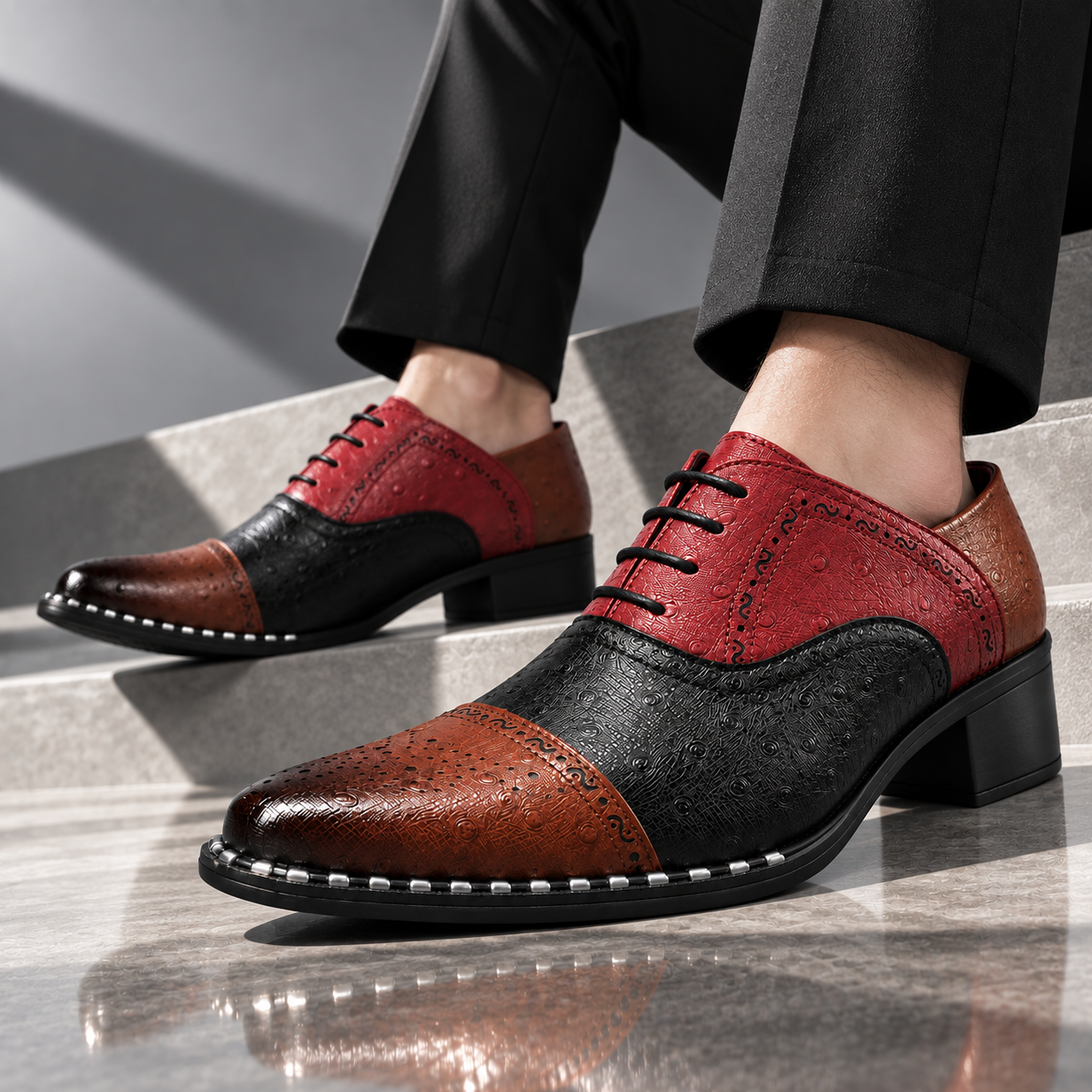Salvatoro Tri-Tone Oxfords