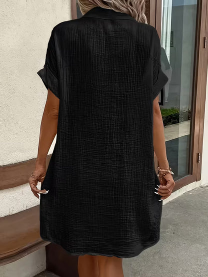 Provence Crinkle Oversized Shirtdress