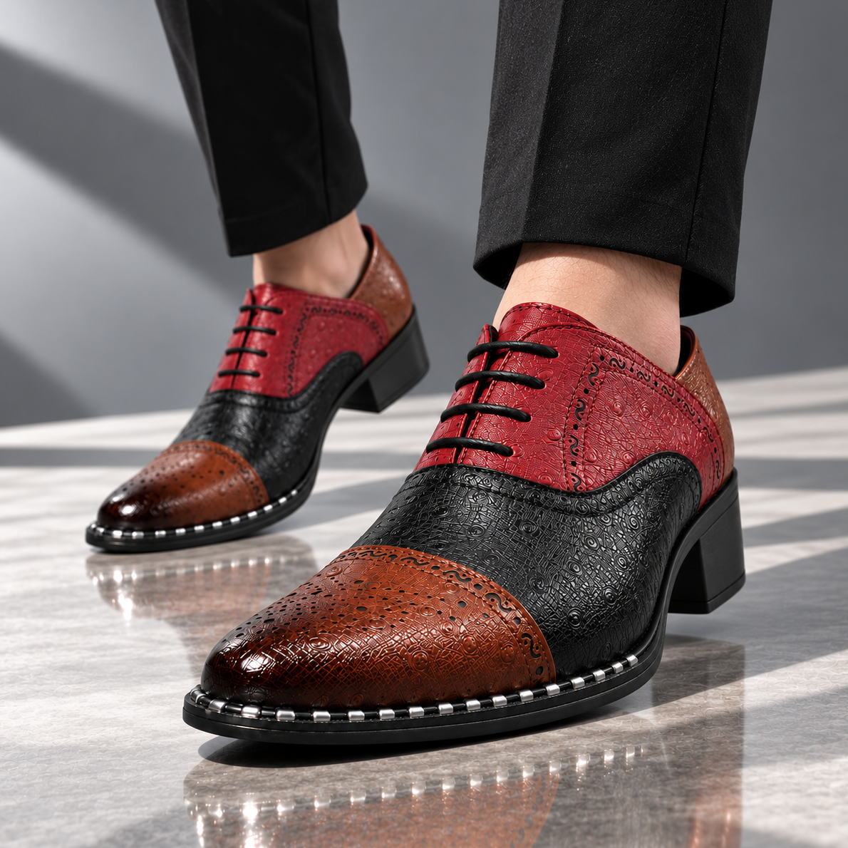 Salvatoro Tri-Tone Oxfords