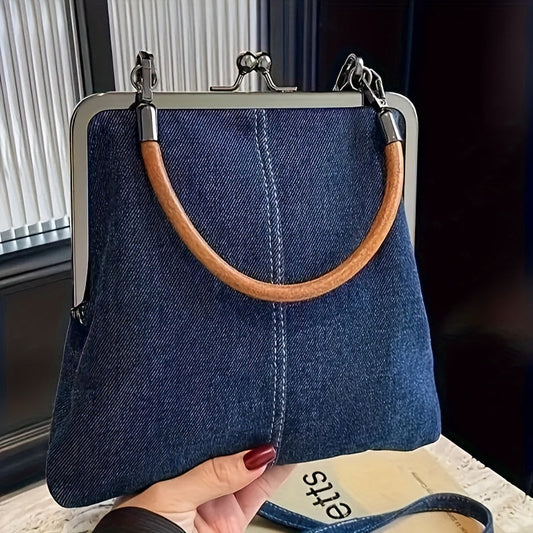 Urban Stitch Denim Shoulder-Bag