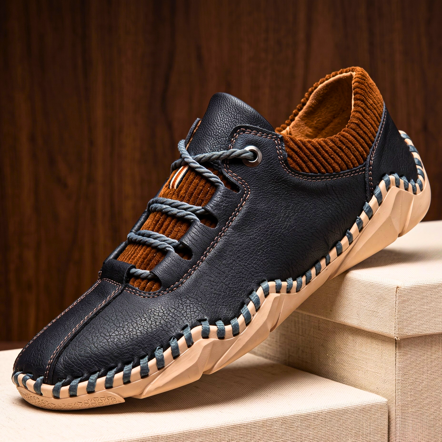 Bramwell Corduroy-Trim Sneakers