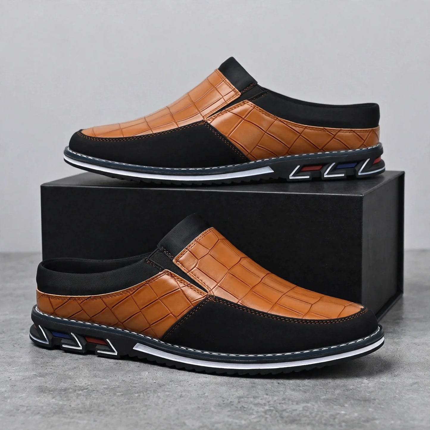 Cassio Croc-Embossed Mules