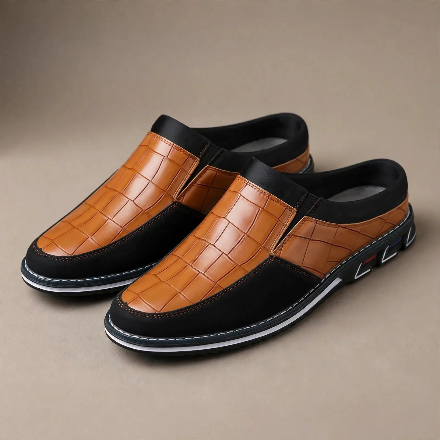 Cassio Croc-Embossed Mules