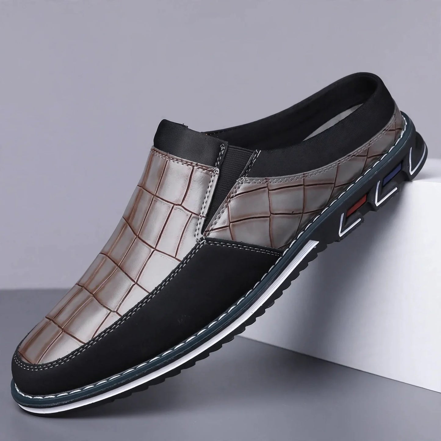 Cassio Croc-Embossed Mules