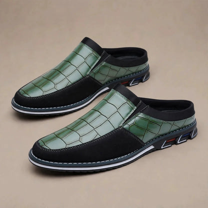 Cassio Croc-Embossed Mules