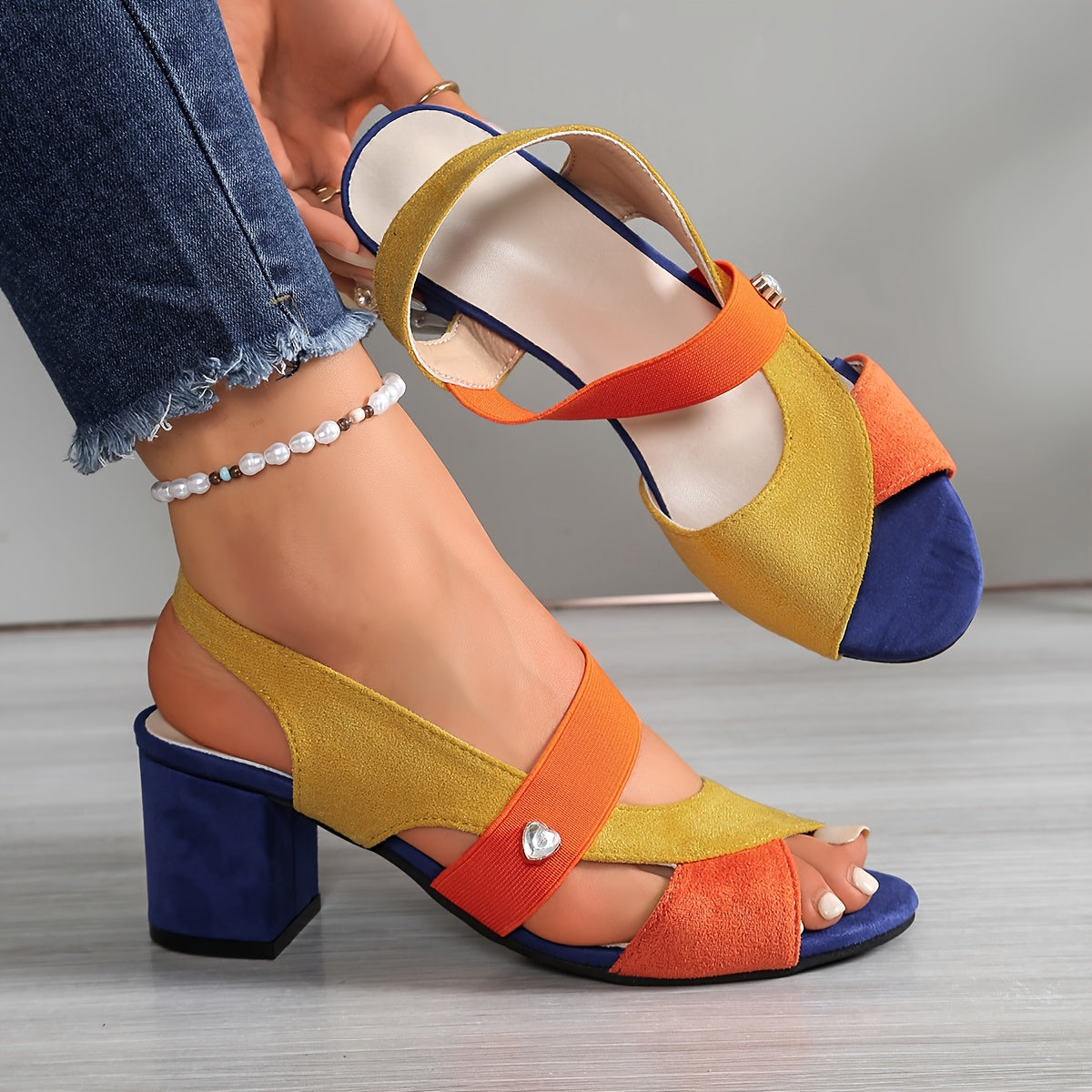 Côte d'Azur Block Heel Slingback