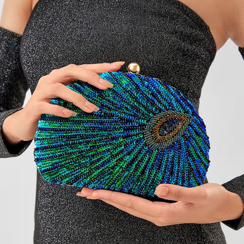 Empress Peacock Clutch Bag