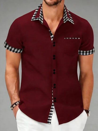 Aegean Contrast-Collar Shirt