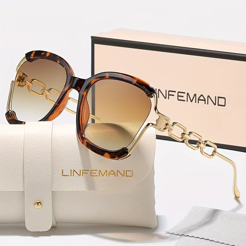 Soleil Chain-Link Gradient Frame Eyewear