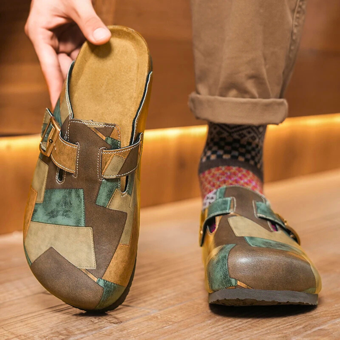 Bohème Leather Mosaic Slide