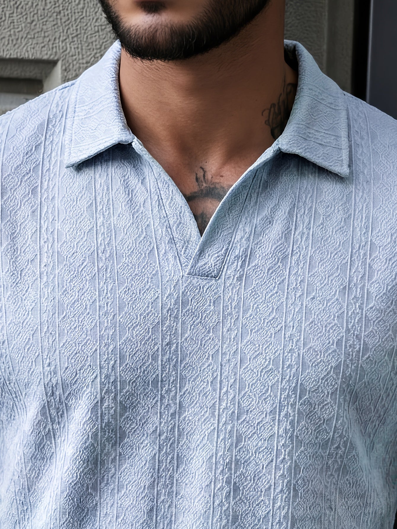 Aegean Stripe Knit Polo Set