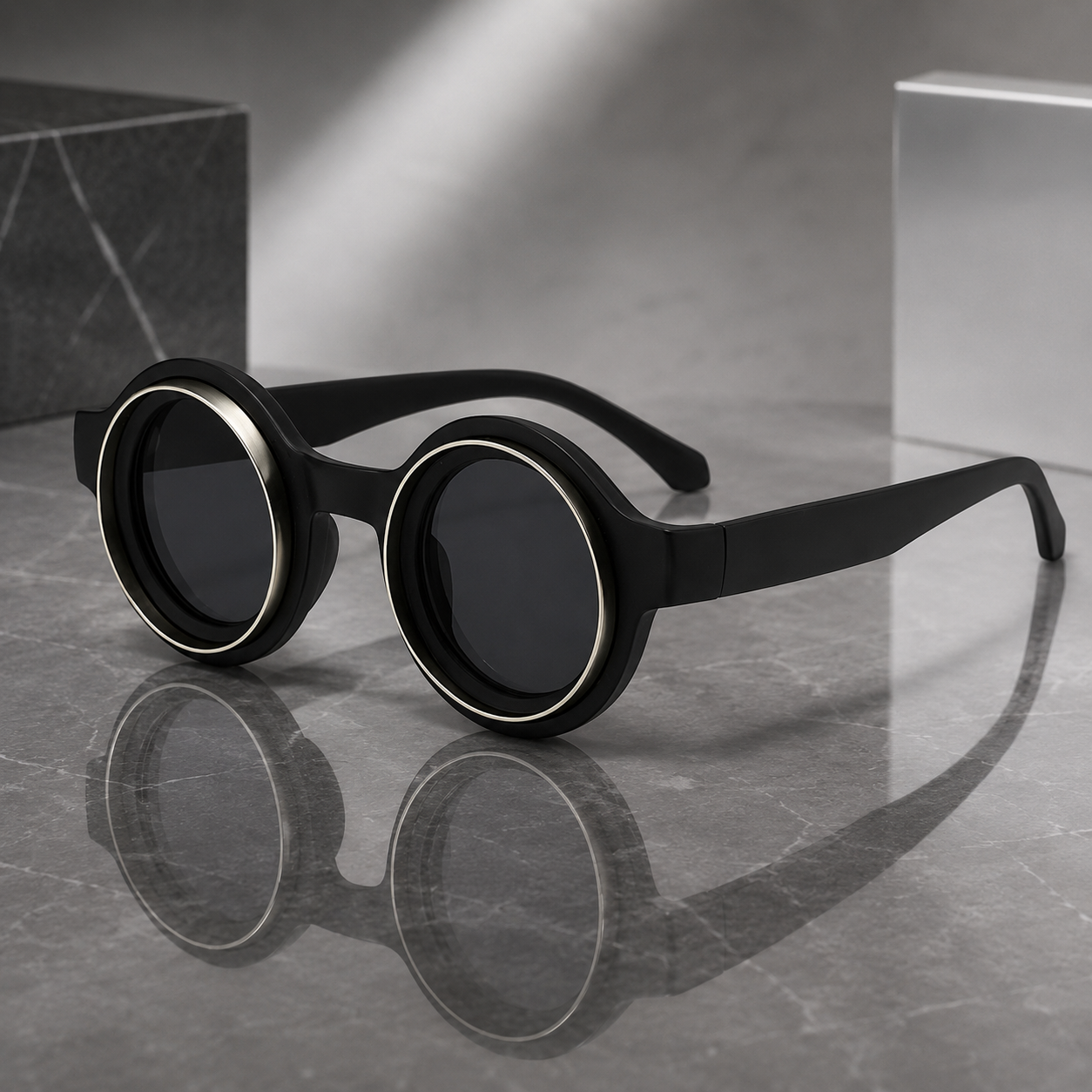 Cobalt Double-Ring Sunglasses