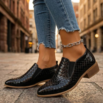 Firenze Woven-Grain Slip-On Boots