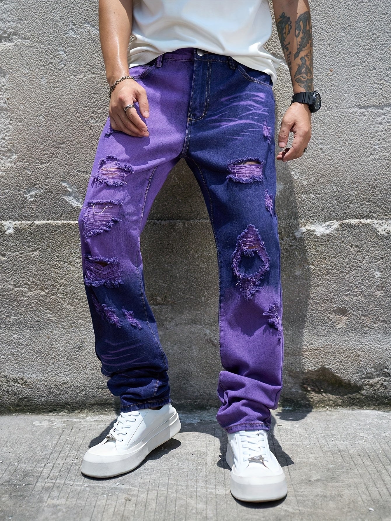 Wardell Tie-Dye Distressed Jeans