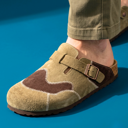 Fennmoor Patchwork Suede Clog
