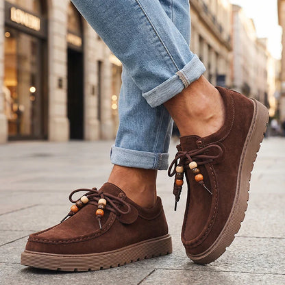 Osric Beaded Suede Moccasin