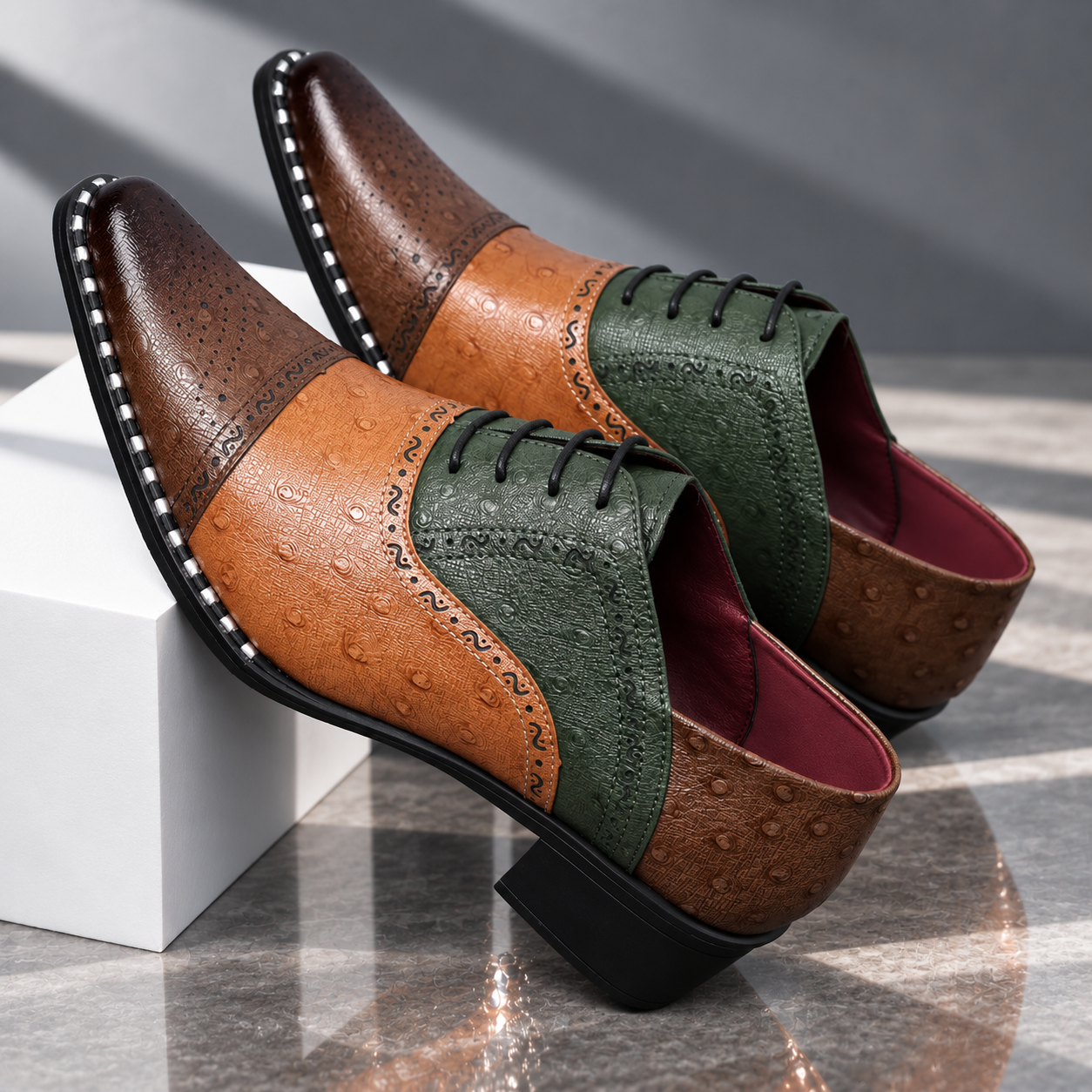 Salvatoro Tri-Tone Oxfords