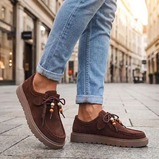 Osric Beaded Suede Moccasin