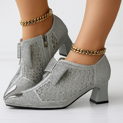 Valencia Crystal Bow Heels