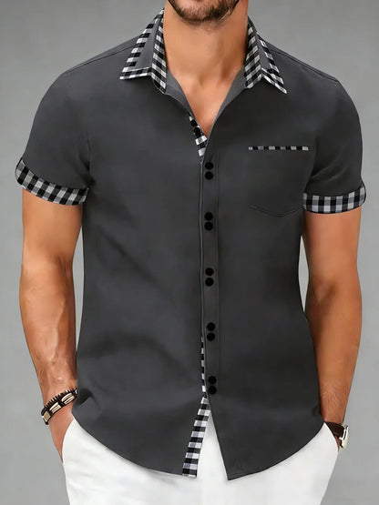 Aegean Contrast-Collar Shirt