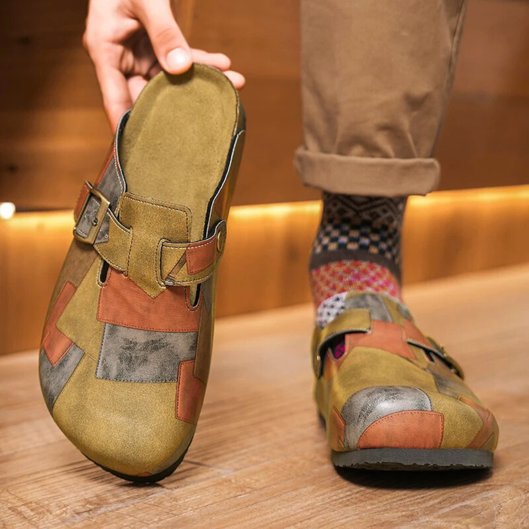 Bohème Leather Mosaic Slide