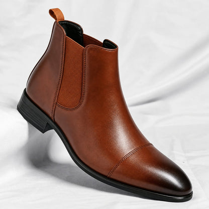 Oxblood Cap-Toe Chelsea Boots