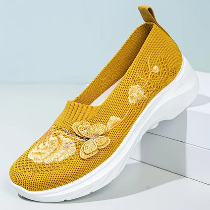 Papillon Embroidered Knit Slip-On