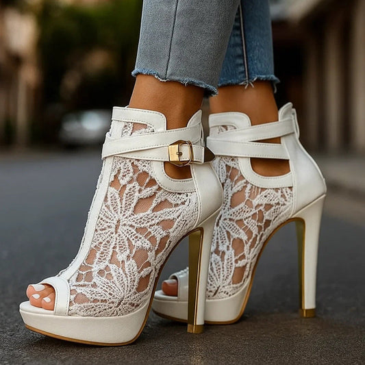 Isabella Lace Heels