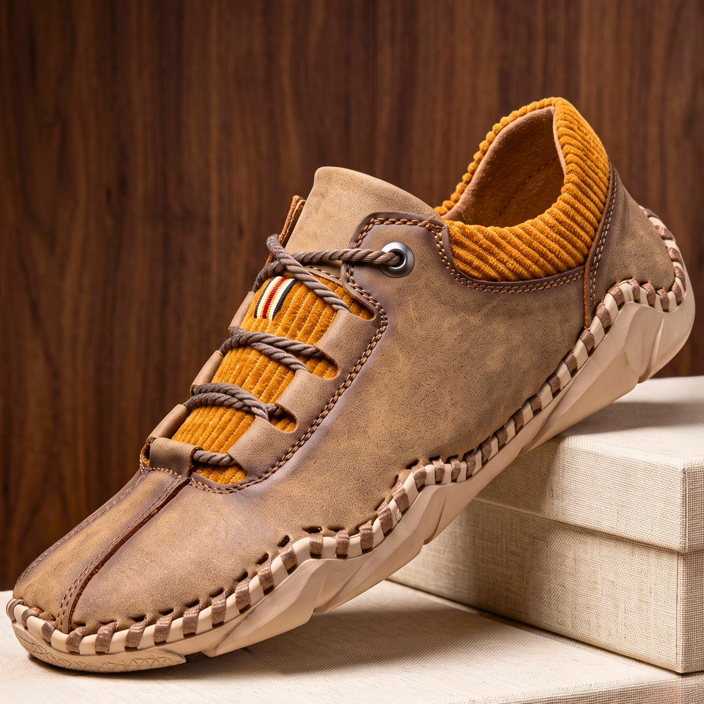 Bramwell Corduroy-Trim Sneakers