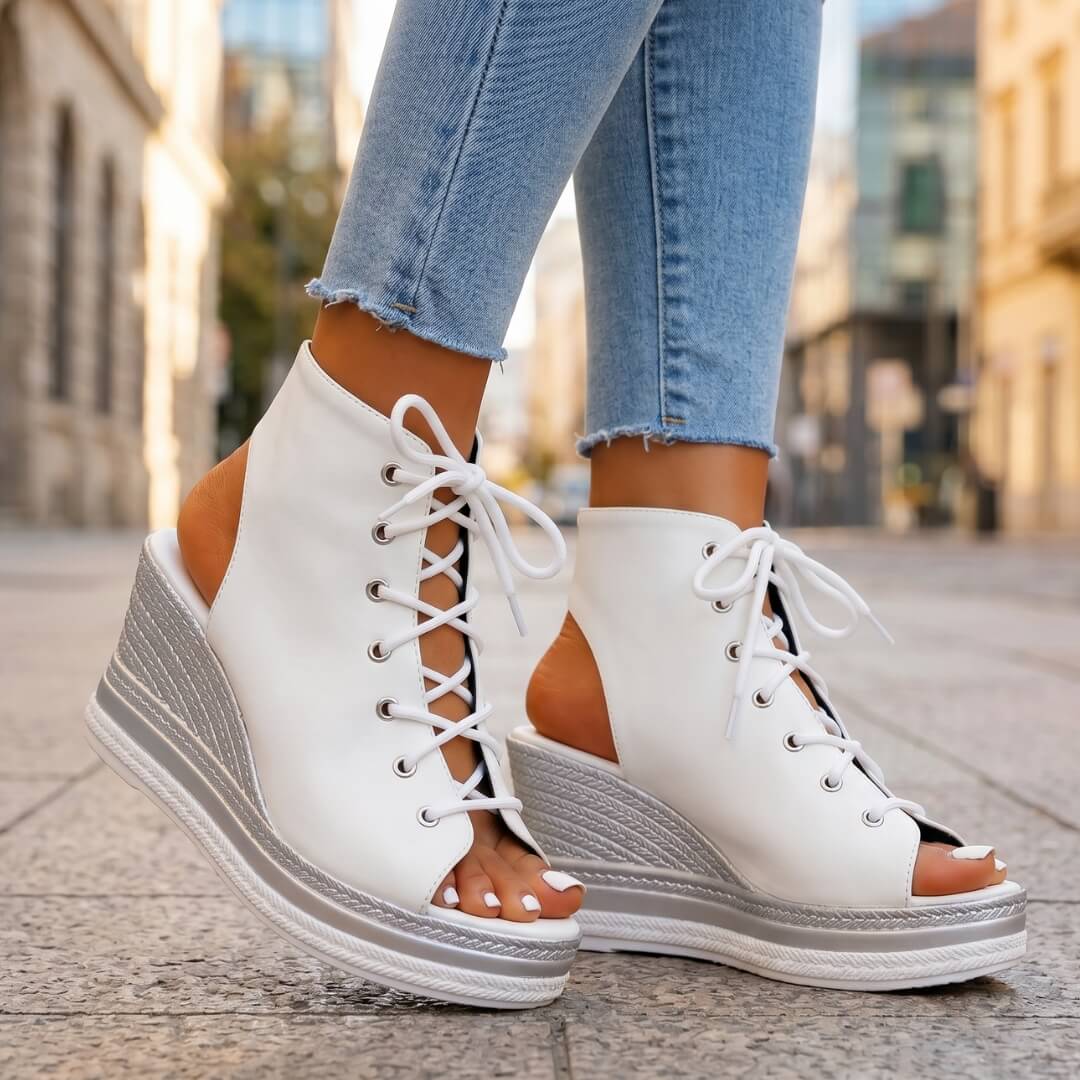 Venezia Lace-Up Wedge