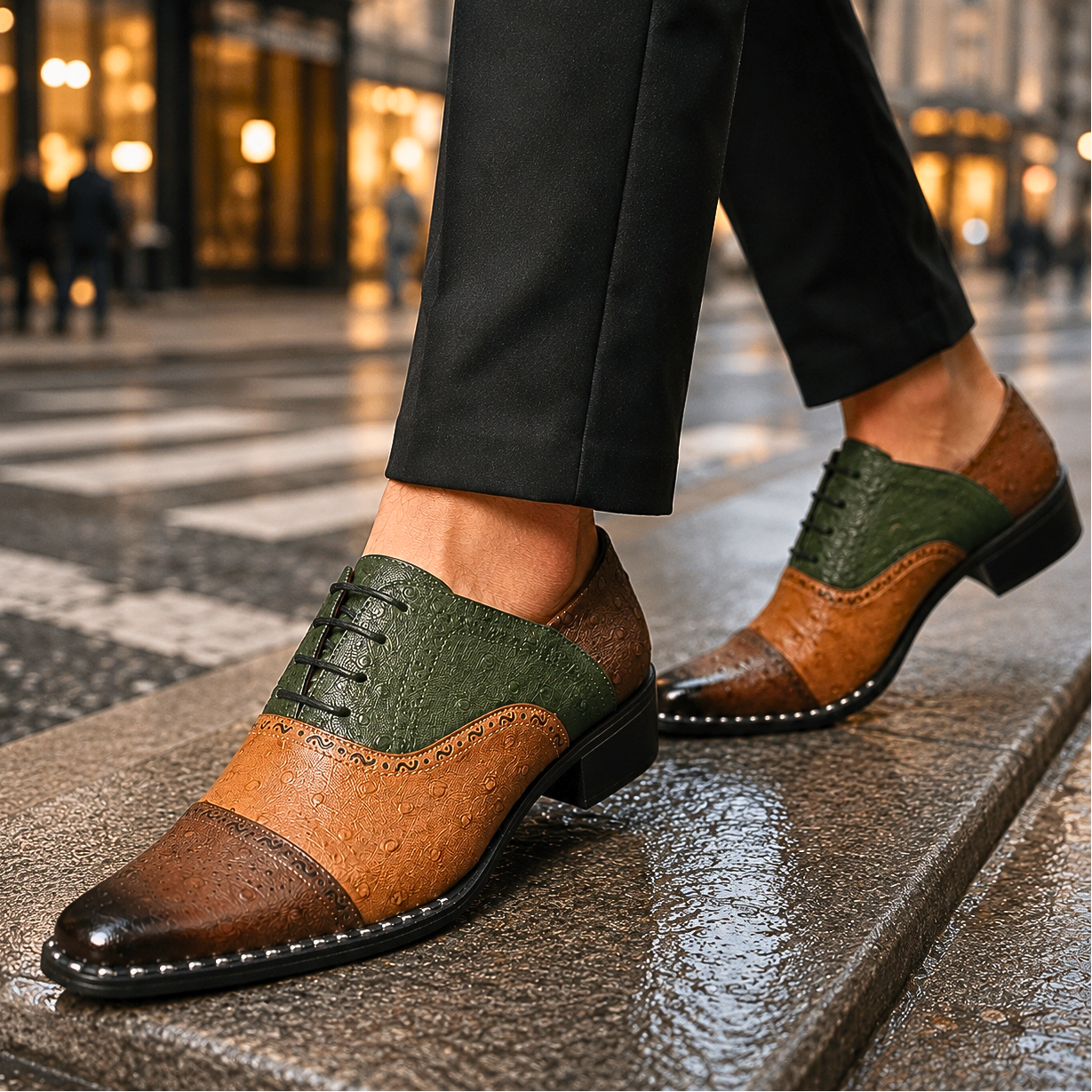 Salvatoro Tri-Tone Oxfords