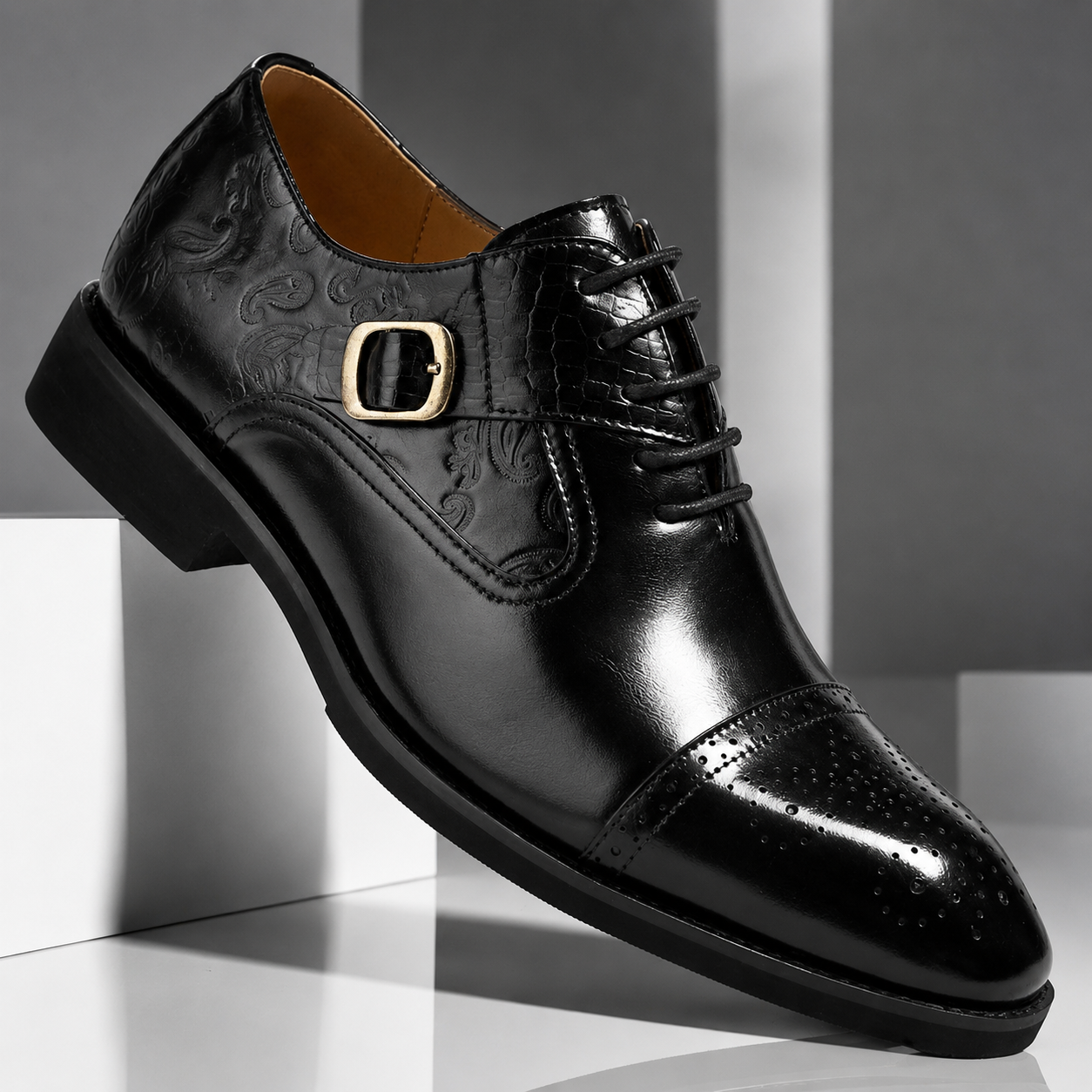 Antiqued Monk-Strap Oxford