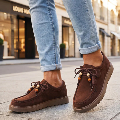 Osric Beaded Suede Moccasin