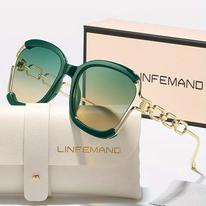 Soleil Chain-Link Gradient Frame Eyewear