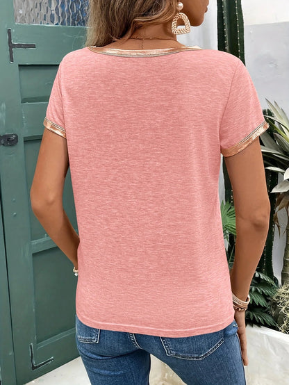 Riviera Shimmer V-Neck Tee